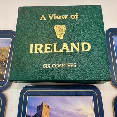 Sale Photo Thumbnail #311: Boxed set of 6 coasters, each with a different color photo of inspiring places in Ireland. New in original box.