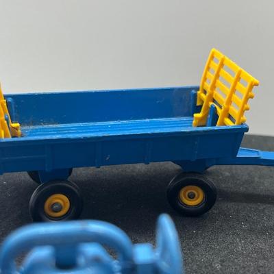 LOT 90: Vintage Lesney Matchbox Vehicles - Ford Tractor, Hay Trailer and More