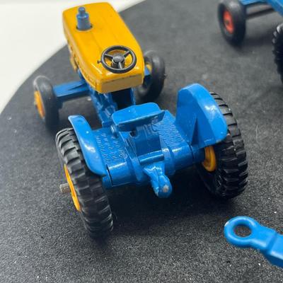 LOT 90: Vintage Lesney Matchbox Vehicles - Ford Tractor, Hay Trailer and More