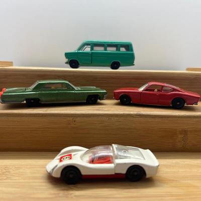 LOT 94: Vintage Toy Cars - Porsche Carrera 906, Oldmobile 98 Holiday Sports Coupe, Ford OSI 20M TS, Ford Transit Kombi
