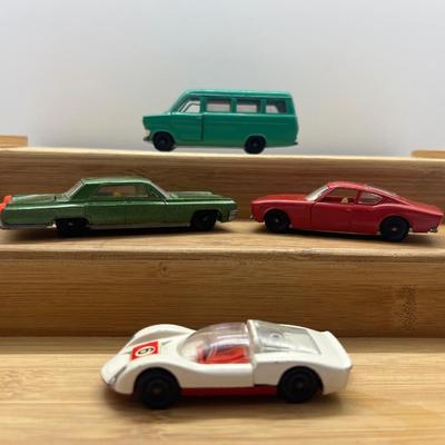 LOT 94: Vintage Toy Cars - Porsche Carrera 906, Oldmobile 98 Holiday Sports Coupe, Ford OSI 20M TS, Ford Transit Kombi
