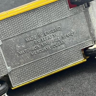 LOT 98: Vintage Lesney Matchbox Vehicles - Mercedes Benz Binz Ambulance and Mercury Cougar