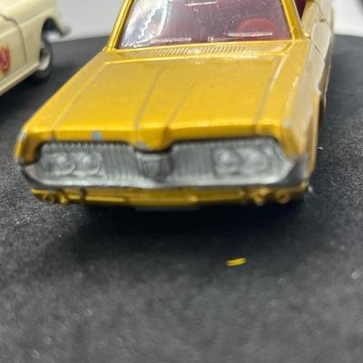 LOT 98: Vintage Lesney Matchbox Vehicles - Mercedes Benz Binz Ambulance and Mercury Cougar