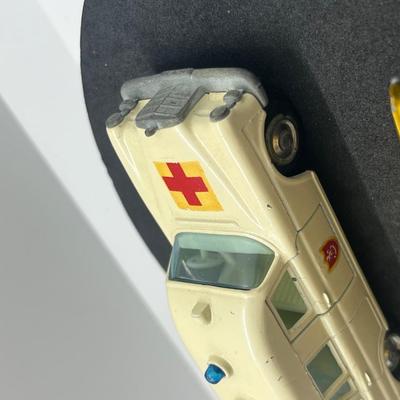 LOT 98: Vintage Lesney Matchbox Vehicles - Mercedes Benz Binz Ambulance and Mercury Cougar