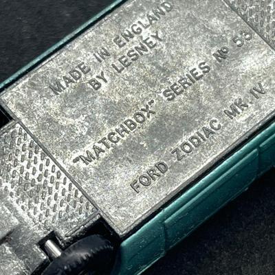 LOT 99: Vintage Lesney Matchbox Cars - Mercury, Two Ford Zodiac MK IV, Ford Zephyr, Ford Corsair