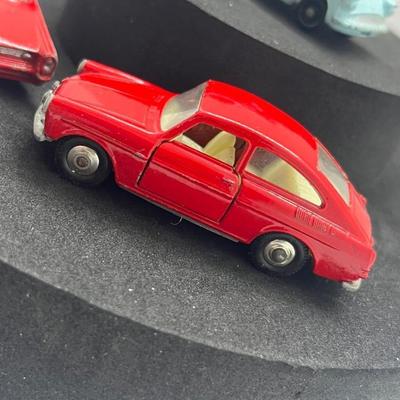 LOT 102: Vintage Lesney Matchbox Cars - Ford Anglia, Pontiac GP Sports Coupe, Volkswagen 1600TL