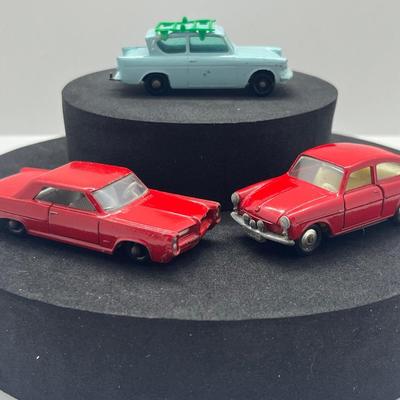 LOT 102: Vintage Lesney Matchbox Cars - Ford Anglia, Pontiac GP Sports Coupe, Volkswagen 1600TL
