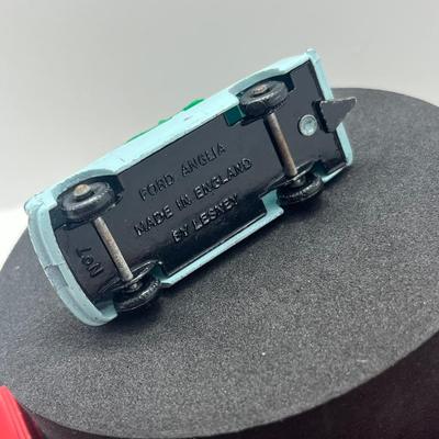 LOT 102: Vintage Lesney Matchbox Cars - Ford Anglia, Pontiac GP Sports Coupe, Volkswagen 1600TL