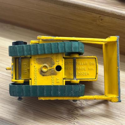 LOT 106: Vintage Lesney Matchbox Construction Vehicles - Caterpillar Bulldozer, Foden Cement Mixer, Foden Concrete Truck and More
