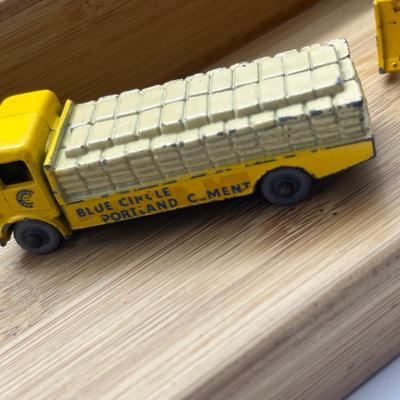 LOT 106: Vintage Lesney Matchbox Construction Vehicles - Caterpillar Bulldozer, Foden Cement Mixer, Foden Concrete Truck and More