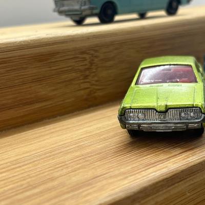 LOT 107: Vintage Lesney Matchbox Cars - Mercury Cougar, Ford Zephyr, Ford Cortina, Lincoln Continental and Ford Zodiac MK IV