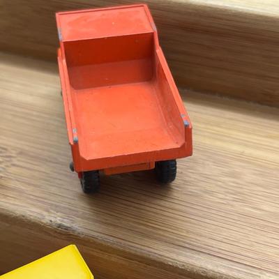 LOT 112: Vintage Lesney Matchbox Construction Vehicles - Crane Truck, Caterpillar Bulldozer, Mack Dump Truck and More