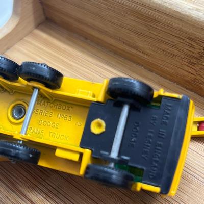 LOT 112: Vintage Lesney Matchbox Construction Vehicles - Crane Truck, Caterpillar Bulldozer, Mack Dump Truck and More