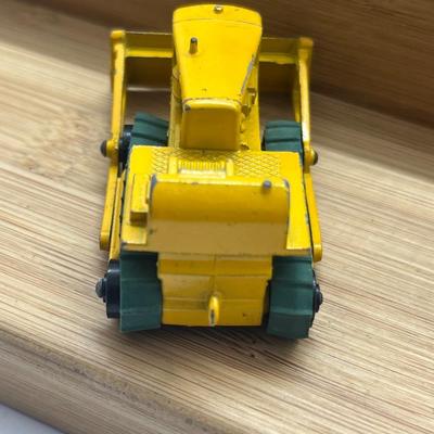 LOT 112: Vintage Lesney Matchbox Construction Vehicles - Crane Truck, Caterpillar Bulldozer, Mack Dump Truck and More