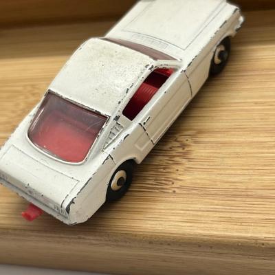 LOT 118: Vintage Lesney Matchbox Cars - Mustang, Mercedes Benz 220 SE, Jaguar, Mercedes 300
