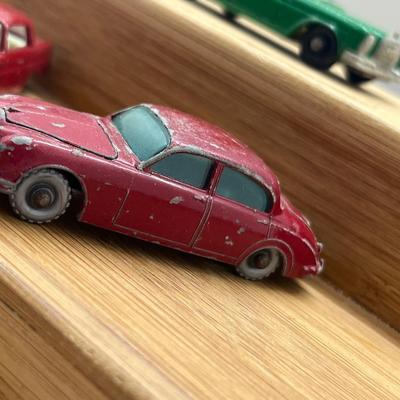 LOT 118: Vintage Lesney Matchbox Cars - Mustang, Mercedes Benz 220 SE, Jaguar, Mercedes 300