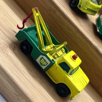 LOT 119: Vintage Lesney Matchbox - Dodge Wreck Truck, Petrol Tanker, BP Autotanker and More