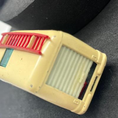 LOT 121: Vintage Lesney Vehicles - Commer Ice Cream Canteen, Karrier Bantam 2 Ton, TV Service Van, London Trolleybus