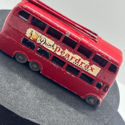 LOT 121: Vintage Lesney Vehicles - Commer Ice Cream Canteen, Karrier Bantam 2 Ton, TV Service Van, London Trolleybus