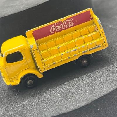 LOT 121: Vintage Lesney Vehicles - Commer Ice Cream Canteen, Karrier Bantam 2 Ton, TV Service Van, London Trolleybus