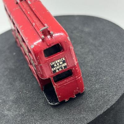 LOT 121: Vintage Lesney Vehicles - Commer Ice Cream Canteen, Karrier Bantam 2 Ton, TV Service Van, London Trolleybus