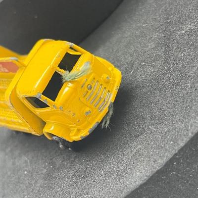 LOT 121: Vintage Lesney Vehicles - Commer Ice Cream Canteen, Karrier Bantam 2 Ton, TV Service Van, London Trolleybus