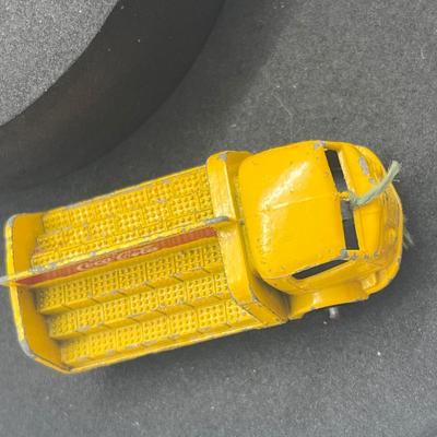 LOT 121: Vintage Lesney Vehicles - Commer Ice Cream Canteen, Karrier Bantam 2 Ton, TV Service Van, London Trolleybus