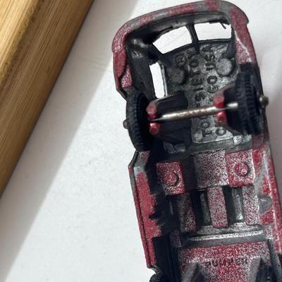 LOT 128: Vintage Tootsietoys - Earth Mover, Pumper, Porsche, Jeep and More