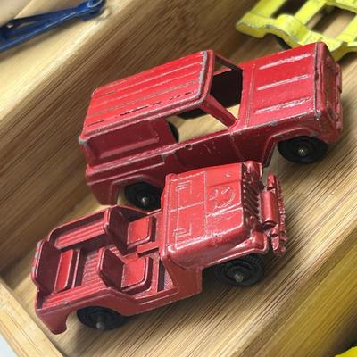 LOT 128: Vintage Tootsietoys - Earth Mover, Pumper, Porsche, Jeep and More