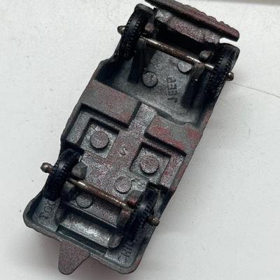 LOT 128: Vintage Tootsietoys - Earth Mover, Pumper, Porsche, Jeep and More