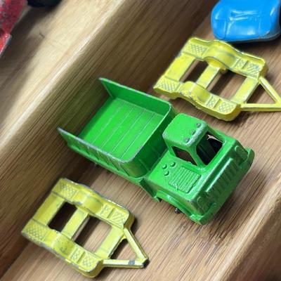 LOT 128: Vintage Tootsietoys - Earth Mover, Pumper, Porsche, Jeep and More