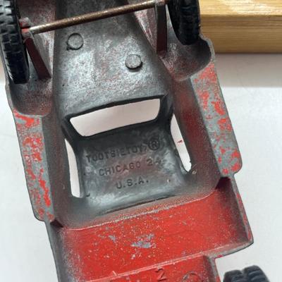 LOT 128: Vintage Tootsietoys - Earth Mover, Pumper, Porsche, Jeep and More