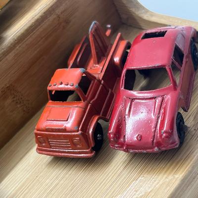 LOT 128: Vintage Tootsietoys - Earth Mover, Pumper, Porsche, Jeep and More