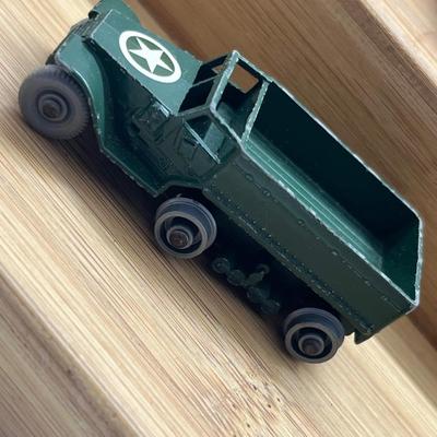 LOT 130: Vintage Lesney Toy Military Vehicles - Scammell Breakdown Truck, Personnel Carrier, Saladin Armoured Car and More