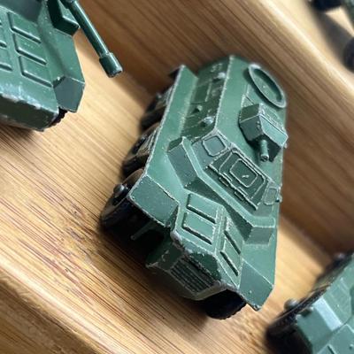LOT 130: Vintage Lesney Toy Military Vehicles - Scammell Breakdown Truck, Personnel Carrier, Saladin Armoured Car and More