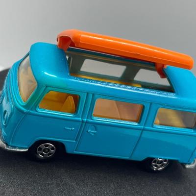 LOT 135: Vintange Lensey Matchbox Vehicles - Volkswagen Camper Road Dragster, Dodge Charger MkIII, Wildcat Dragster