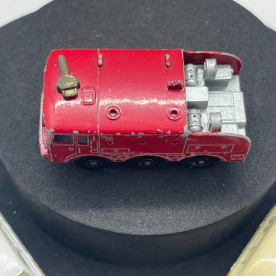 LOT 139: Vintage Lesney Matchbox Vehicles - Mercury, Mercedes Benz Binz Ambulance, Foamite Crash Tender