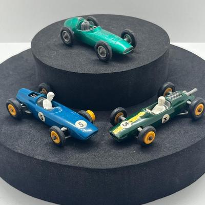 LOT 142: Vintage Lesney Matchbox Vehicles - B.R.M., Lotus and Aston Martin