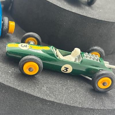 LOT 142: Vintage Lesney Matchbox Vehicles - B.R.M., Lotus and Aston Martin