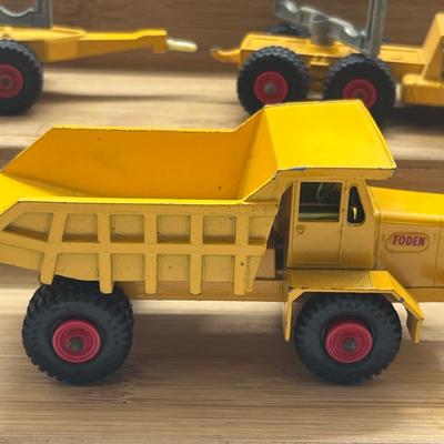 LOT 144: Vintage Lesney Matchbox King Size Construction Vehicles - Foden Dumper Truck. KW Dart Dump Truck and More