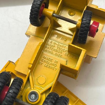 LOT 144: Vintage Lesney Matchbox King Size Construction Vehicles - Foden Dumper Truck. KW Dart Dump Truck and More