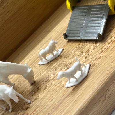 LOT 146: Vintage Lesney Matchbox Vehicles - Horse Box, Pony Trailer and More with Animals