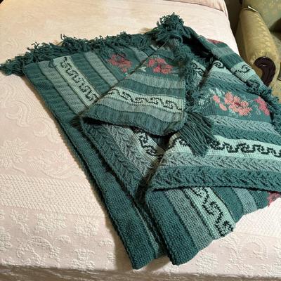 Hand Made Crocheted Blanket Heavy 114