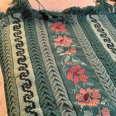 Hand Made Crocheted Blanket Heavy 114