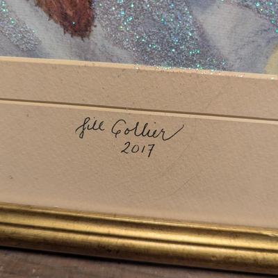 3D Signed By The Artist "Naughty Young Bunny In The Snow" Appox 18" x 22"