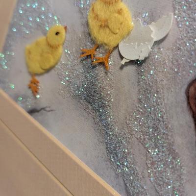 3D Signed By The Artist "Naughty Young Bunny In The Snow" Appox 18" x 22"