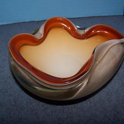 LOT 3 FABULOUS VINTAGE MCM ART GLASS