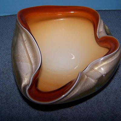 LOT 3 FABULOUS VINTAGE MCM ART GLASS