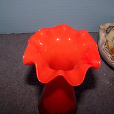 LOT 3 FABULOUS VINTAGE MCM ART GLASS