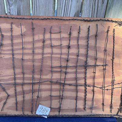 Kansas Shape Barb Wire Display
